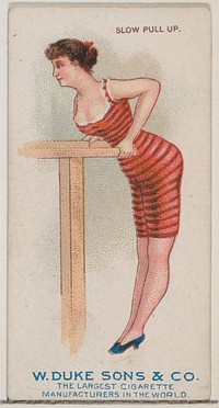 Slow Pull Up, from the Gymnastic Exercises series (N77) for Duke brand cigarettes issued by W. Duke, Sons & Co.