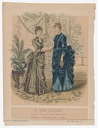 Toilettes de Mme Bréant-Castel, from La Mode Illustrée, 1855, No. 4 by Isabelle Desgrange