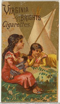 From the Girls and Children series (N64) promoting Virginia Brights Cigarettes for Allen & Ginter brand tobacco products issued by Allen & Ginter 