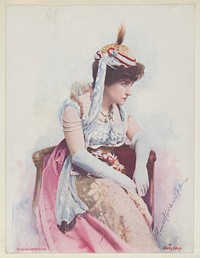 Actress as Becky Sharp, from the Actresses series (T1), distributed by the American Tobacco Co. to promote Turkish Trophies Cigarettes issued by American Tobacco Company