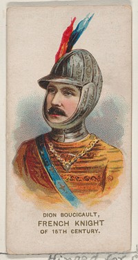 Dion Boucicault as a French Knight of the 18th Century, from the set Actors and Actresses, First Series (N70) for Duke brand cigarettes issued by W. Duke, Sons & Co.