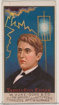 Thomas Alva Edison, from the series Great Americans (N76) for Duke brand cigarettes issued by W. Duke, Sons & Co.