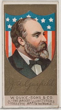 James A. Garfield, from the series Great Americans (N76) for Duke brand cigarettes issued by W. Duke, Sons & Co.