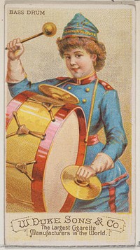 Bass Drum, from the Musical Instruments series (N82) for Duke brand cigarettes