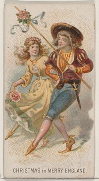 Christmas in Merry England, from the Holidays series (N80) for Duke brand cigarettes issued by Allen & Ginter, George S. Harris & Sons (lithographer)