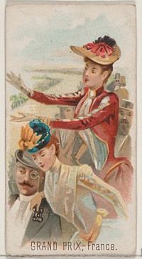 Grand Prix, France, from the Holidays series (N80) for Duke brand cigarettes issued by Allen & Ginter, George S. Harris & Sons (lithographer)