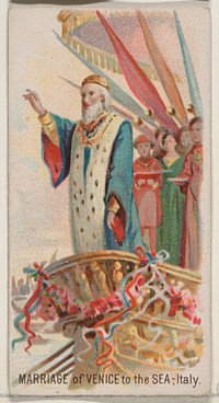 Marriage of Venice to the Sea, Italy, from the Holidays series (N80) for Duke brand cigarettes