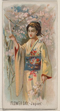 Flower Day, Japan, from the Holidays series (N80) for Duke brand cigarettes