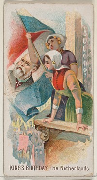 King's Birthday, The Netherlands, from the Holidays series (N80) for Duke brand cigarettes issued by Allen & Ginter, George S. Harris & Sons (lithographer)