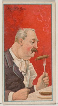 Ground Hog, from the Jokes series (N87) for Duke brand cigarettes issued by Allen & Ginter, George S. Harris & Sons (lithographer)