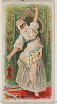 Shah's Birthday, Persia, from the Holidays series (N80) for Duke brand cigarettes issued by Allen & Ginter, George S. Harris & Sons (lithographer)