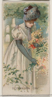 Decoration Day, United States, from the Holidays series (N80) for Duke brand cigarettes issued by Allen & Ginter, George S. Harris & Sons (lithographer)