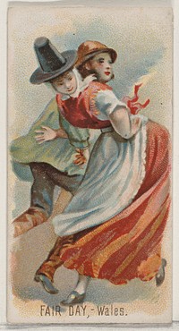 Fair Day, Wales, from the Holidays series (N80) for Duke brand cigarettes issued by Allen & Ginter, George S. Harris & Sons (lithographer)