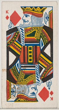King of Diamonds (red), from the Playing Cards series (N84) for Duke brand cigarettes