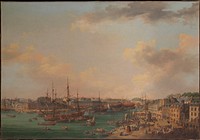 The Outer Harbor of Brest by Henri Joseph van Blarenberghe