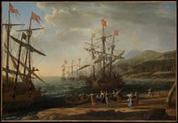 The Trojan Women Setting Fire to Their Fleet by Claude Lorrain (Claude Gellée)