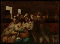 The Third-Class Carriage by Honore Victorin Daumier