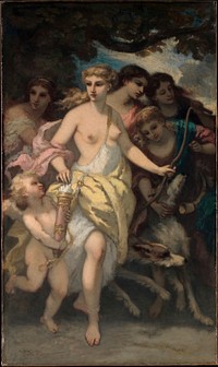 Diana by Narcisse-Virgile Diaz de la Pe&ntilde;a