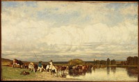 Cows Crossing a Ford by Jules Dupré