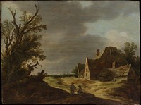 Sandy Road with a Farmhouse by Jan van Goyen