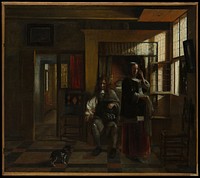 Interior with a Young Couple by Pieter de Hooch