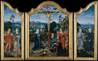 The Crucifixion with Saints and a Donor by Joos van Cleve