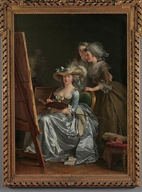 Self-Portrait with Two Pupils, Marie Gabrielle Capet (1761&ndash;1818) and Marie Marguerite Carreaux de Rosemond (died 1788) by Ad&eacute;la&iuml;de Labille-Guiard