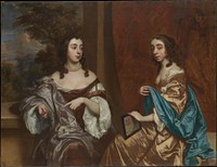 Mary Capel (1630–1715), Later Duchess of Beaufort, and Her Sister Elizabeth (1633–1678), Countess of Carnarvon by Sir Peter Lely (Pieter van der Faes)