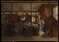 Auction Sale in Clinton Hall, New York, 1876 by Ignacio de León y Escosura