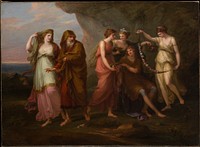 Telemachus and the Nymphs of Calypso by Angelica Kauffmann