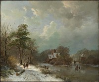 Winter Landscape, Holland by Barend Cornelis Koekkoek