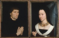 Tommaso di Folco Portinari (1428–1501); Maria Portinari (Maria Maddalena Baroncelli, born 1456) by Hans Memling