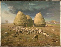 Haystacks: Autumn  by Jean-François Millet