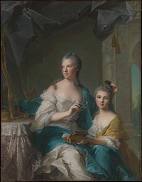 Madame Marsollier and Her Daughter by Jean Marc Nattier