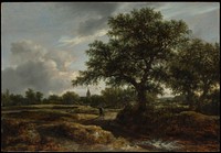 Landscape with a Village in the Distance by Jacob van Ruisdael