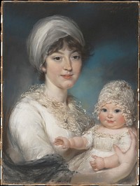 Mrs. Robert Shurlock (Henrietta Ann Jane Russell, 1775–1849) and Her Daughter Ann by John Russell