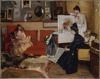 In the Studio  by Alfred Stevens