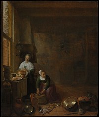 A Kitchen by Hendrick Sorgh