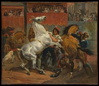The Start of the Race of the Riderless Horses by Horace Vernet