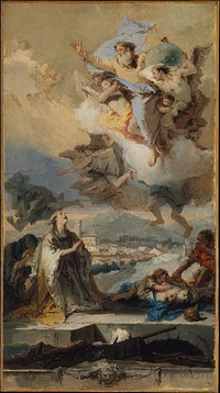 Saint Thecla Praying for the Plague-Stricken by Giovanni Battista Tiepolo 