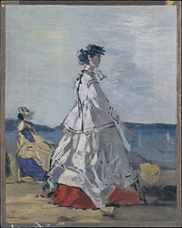 Princess Pauline Metternich (1836–1921) on the Beach  by Eugène Boudin