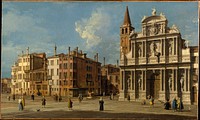 Campo Santa Maria Zobenigo, Venice by Canaletto (Giovanni Antonio Canal)