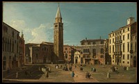 Campo Sant'Angelo, Venice by Canaletto (Giovanni Antonio Canal)