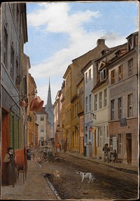 Parochialstrasse in Berlin  by Eduard Gaertner