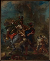 The Abduction of Rebecca by Eugène Delacroix