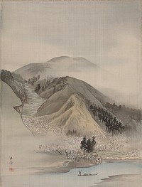 Blossoms by a River by Kawabata Gyokushō