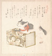 Spring Rain Collection (Harusame shū), vol. 1: “Books from Kanazawa Library” (Kanazawa Bunko) and “Foreign Cat of Shōmyōji Temple” (Shōmyōji no kara neko), from the series History of Kamakura (Kamakura shi) by Kubo Shunman