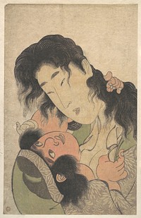 Yamauba Playing with the Young Kintoki by Utamaro Kitagawa (1754–1806)