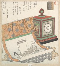 Table-Clock and Kakemono of a Treasure Boat