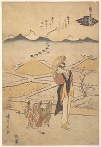 Rustic Scene by Chōkyōsai Eiri